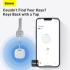 Baseus T2 Pro Bluetooth Key Finder - Anti-Loss Tracker with Replaceable Battery, 365-Day Smart Tag for Keys, Pets, Luggage - iOS & Android - White